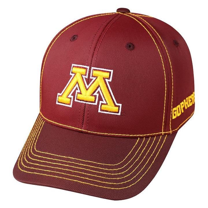 Adult Top Of The World Minnesota Golden Gophers Tactile One-fit Cap, Dark Red