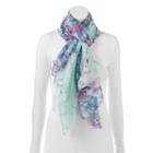 Apt. 9&reg; Cherry Blossoms Oblong Wrap Scarf, Women's, Yellow Oth