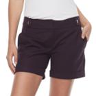 Women's Apt. 9&reg; Cuffed Shorts, Size: 10, Purple