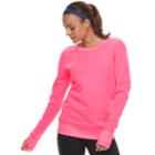 Women's Tek Gear&reg; Crewneck Thumb Hole Sweatshirt, Size: Small, Med Pink