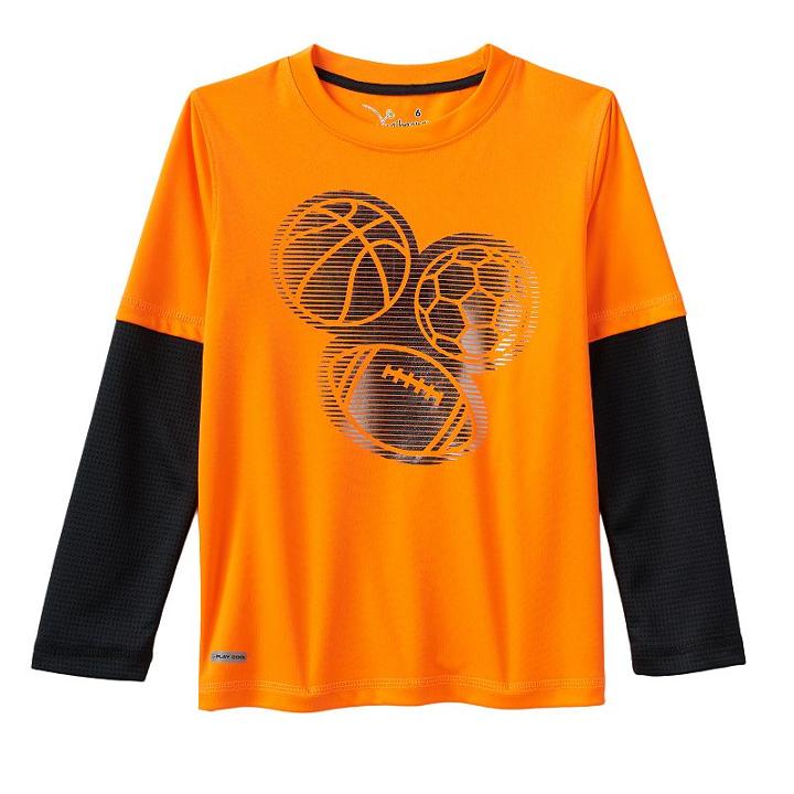 Boys 4-7 Jumping Beans® Active Thermal Skater Tee, Boy's, Size: 7, Brt Orange