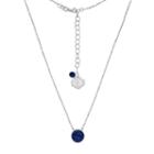 Auburn Tigers Sterling Silver Crystal Disc Necklace, Women's, Size: 18, Blue