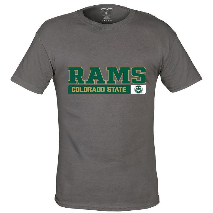 Men's Colorado State Rams Complex Tee, Size: Small, Grey (charcoal)