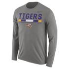 Men's Nike Lsu Tigers Dri-fit Legend Staff Long-sleeve Tee, Size: Small, Gray
