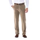 Men's Haggar Classic-fit Stretch Expandable Waistband Corduroy Pants, Size: 42x32, Dark Beige
