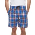 Men's Chaps Plaid Sleep Shorts, Size: Medium, Blue