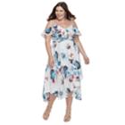 Plus Size Jennifer Lopez Cold-shoulder Faux-wrap Dress, Women's, Size: 0x, Blue