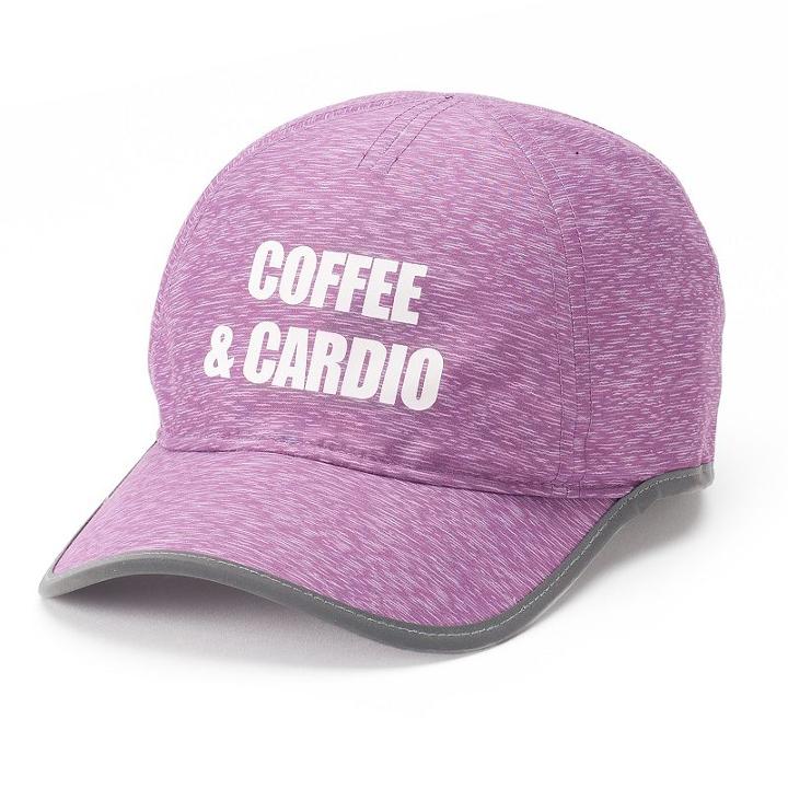 Women's Tek Gear&reg; Coffee & Cardio Baseball Cap, Med Purple
