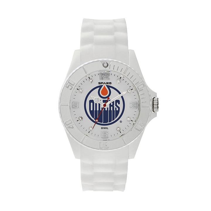 Sparo Cloud Edmonton Oilers Women's Watch, White
