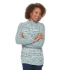 Petite Croft & Barrow&reg; Mockneck Cable Sweater, Women's, Size: Xs Petite, Turquoise/blue (turq/aqua)