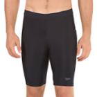 Men's Speedo Solid Jammer Long Swim Shorts, Size: Medium, Black