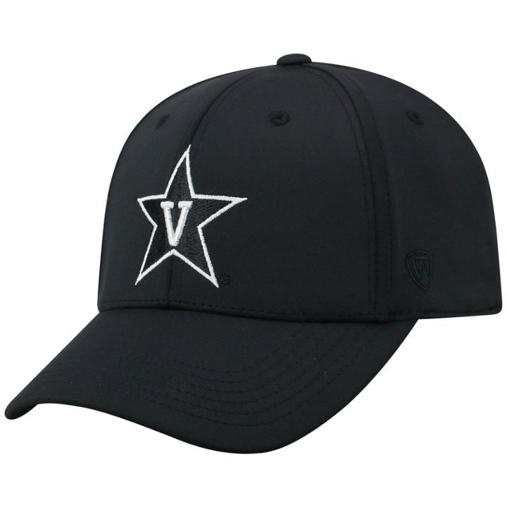 Adult Top Of The World Vanderbilt Commodores Tension Cap, Men's, Black