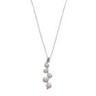Sterling Silver Freshwater Cultured Pearl Graduated Pendant, Women's, Size: 18