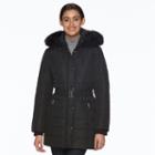 Women's D.e.t.a.i.l.s Hooded Quilted Jacket, Size: Xl, Black