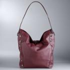 Simply Vera Vera Wang Quentin Double Entry Studded Tote, Women's, Dark Pink
