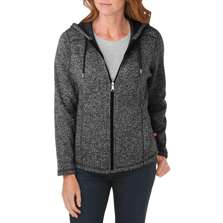 Women's Dickies Hooded Sweater Jacket, Size: Medium, Oxford