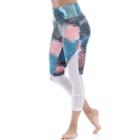 Women's Balance Collection Ava Electric High-waisted Capri Leggings, Size: Large, White