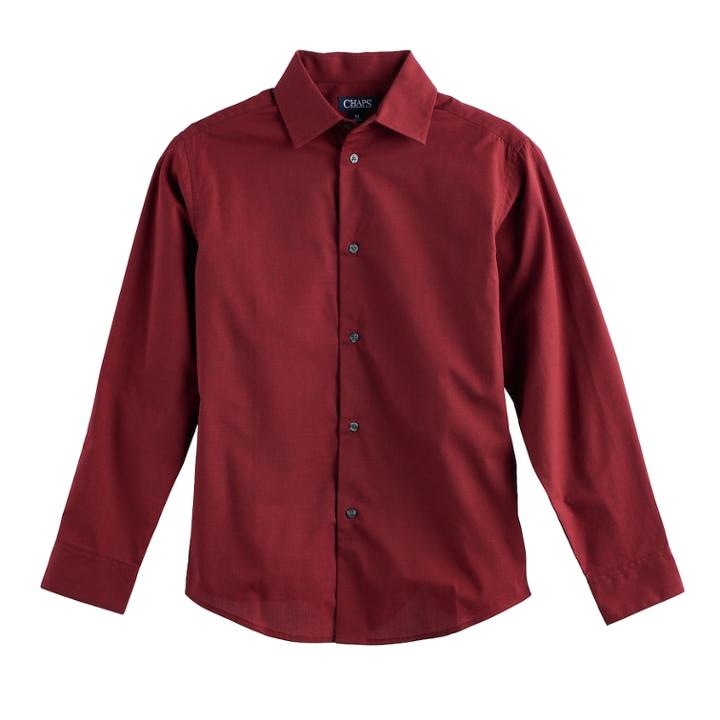 Boys 8-20 Chaps Button-down Shirt, Size: 8, Red