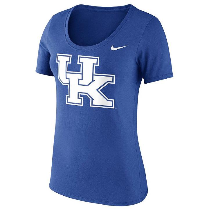 Women's Nike Kentucky Wildcats Logo Scoopneck Tee, Size: Medium, Dark Blue
