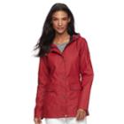 Women's Halitech Hooded Rubber Rain Jacket, Size: Small, Red