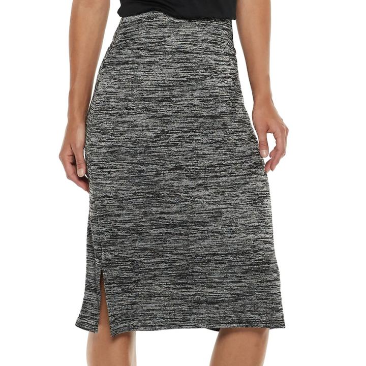 Women's Apt. 9&reg; Tummy Control Skirt, Size: Xl, Black