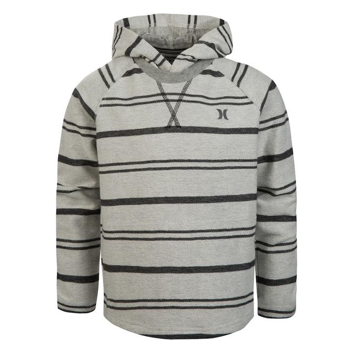 Boys 4-7 Hurley Striped Hooded Tee, Size: 5, Natural