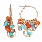 Shaky Bead Nickel Free Hoop Earrings, Women's, Multicolor