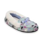 Dearfoams Patterned Sweater Knit Girls' Moccasin Slippers, Size: 13-1, Brt Orange