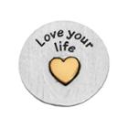 Blue La Rue Silver-plated & 14k Gold-plated Love Your Life Coin Charm, Women's, Silver