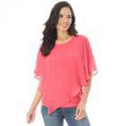 Women's Apt. 9&reg; Crochet Popover Top, Size: Medium, Brt Pink
