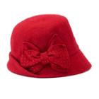 Betmar Betty Rhinestone Bow Cloche Hat, Women's, Red