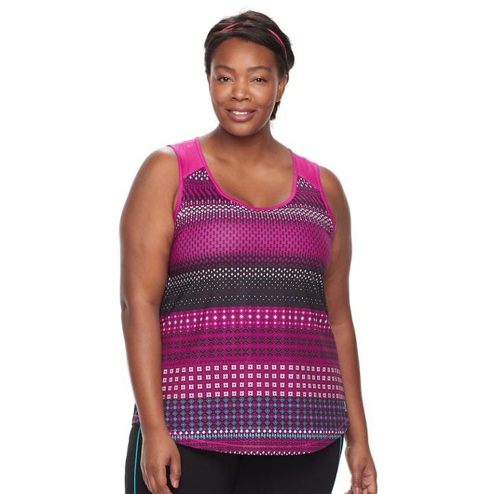Plus Size Fila Sport&reg; Core Scoopneck Tank, Women's, Size: 1xl, Dark Pink