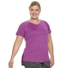 Plus Size Tek Gear&reg; Space-dyed Performance Base Layer Tee, Women's, Size: 2xl, Brt Purple