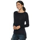 Women's Rock & Republic&reg; Raglan Sleeve Sweater, Size: Medium, Dark Blue