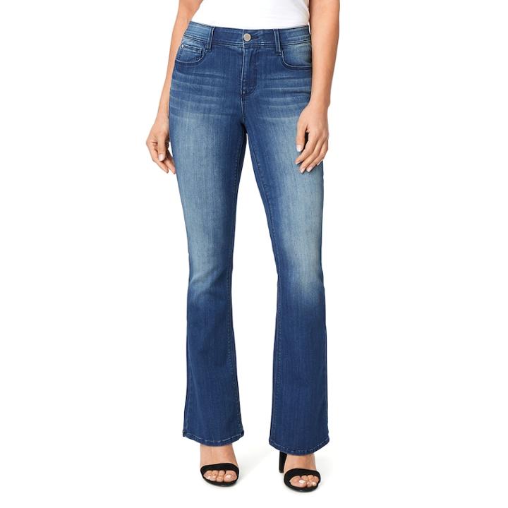 Women's Angels Ever Luxe Mini Bootcut Jeans, Size: 8, Blue