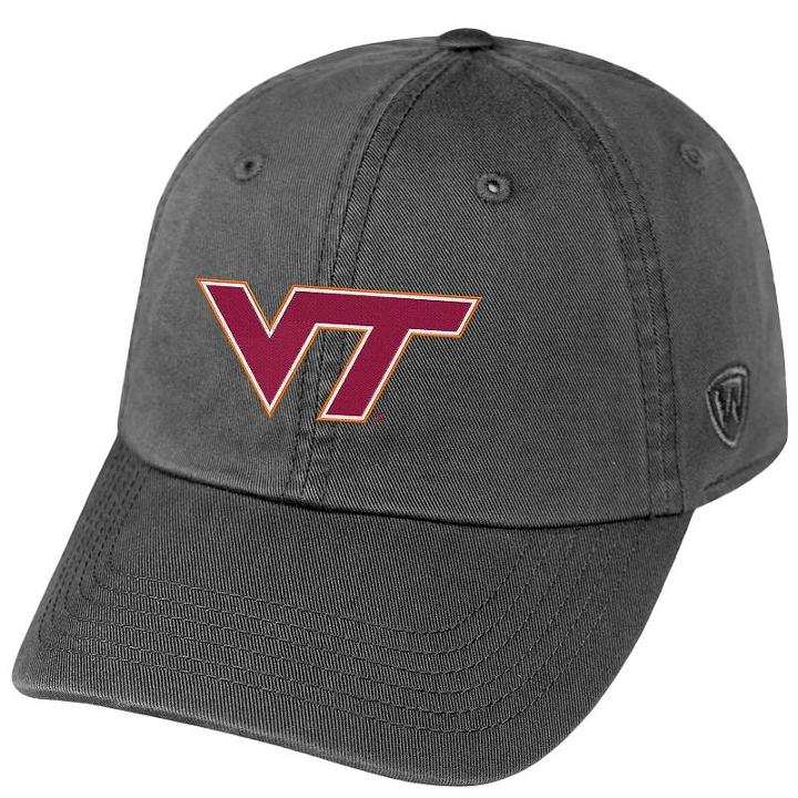 Adult Top Of The World Virginia Tech Hokies Crew Adjustable Cap, Men's, Grey (charcoal)