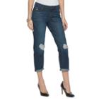 Women's Juicy Couture Flaunt It Ripped Slim Boyfriend Jeans, Size: 8, Dark Blue