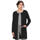 Women's Elle&trade; Long Cardigan Jacket, Size: Xl, Black