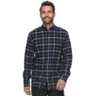 Big & Tall Croft & Barrow&reg; True Comfort Classic-fit Flannel Button-down Shirt, Men's, Size: 3xb, Dark Blue