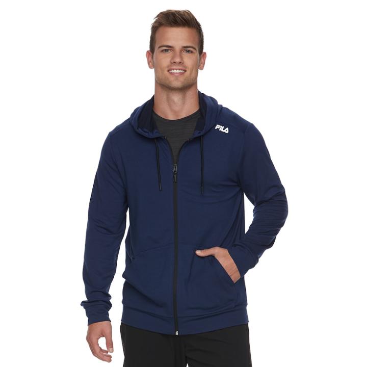 Men's Fila Sport&reg; French Terry Full-zip Hoodie, Size: Small, Blue