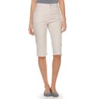 Women's Gloria Vanderbilt Amanda Skimmer Capris, Size: 12 Avg/reg, Lt Beige