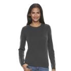 Women's Apt. 9&reg; Cashmere Crewneck Sweater, Size: Xl, Grey Other