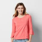 Women's Sonoma Goods For Life&trade; Flared Top, Size: Medium, Med Orange