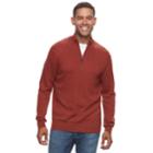 Men's Croft & Barrow&reg; Quarter-zip Sweater, Size: Small, Orange
