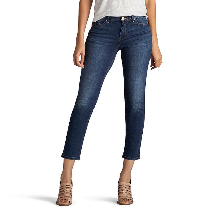 Women's Lee Adrina Modern Series Crop Jeans, Size: 14 Avg/reg, Blue
