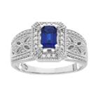 Lab-created Sapphire & Diamond Accent Ring, Women's, Size: 7, Blue