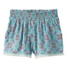 Girls 7-16 Joey B Patterned Soft Fringe Trim Shorts, Girl's, Size: Medium, Lt Green