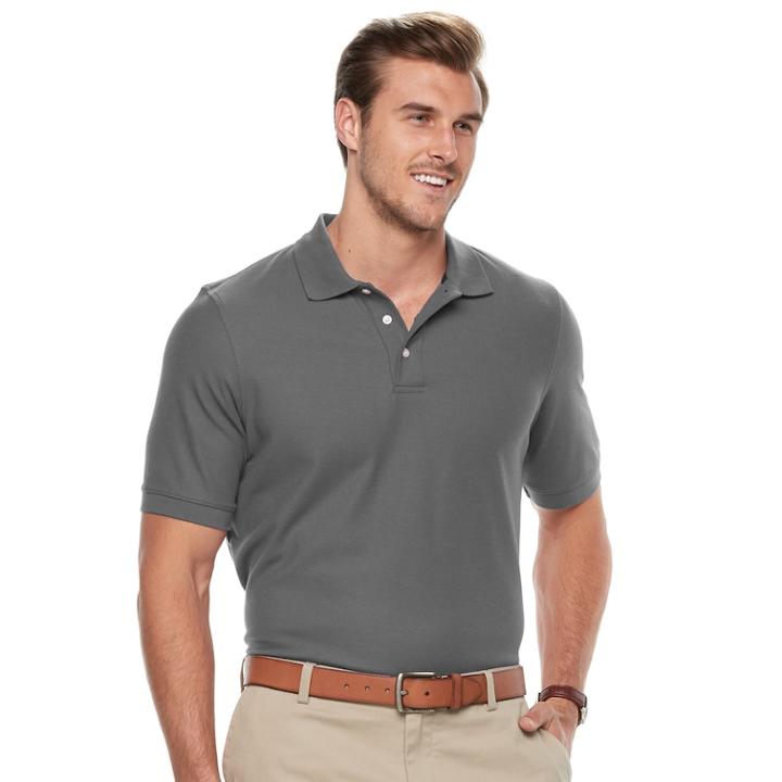 Big & Tall Croft & Barrow&reg; Classic-fit Easy-care Performance Pique Polo, Men's, Size: 2xb, Grey