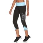 Women's Fila Sport Printed Contrast Running Capris, Size: Large, Oxford