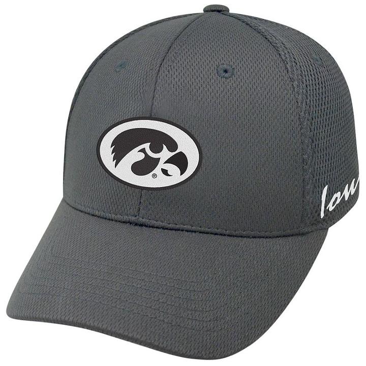 Adult Top Of The World Iowa Hawkeyes Fairway One-fit Cap, Men's, Grey (charcoal)
